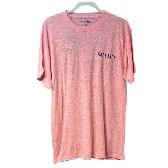 🌊 Salt Life Men’s Pink Graphic Tee – NWT – Size L - Picture 2 of 5
